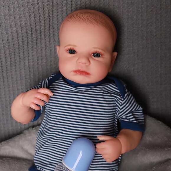 🆕 24 inches Soft Vinyl Body Realistic Reborn Baby Boy Doll - Picture 6 of 7